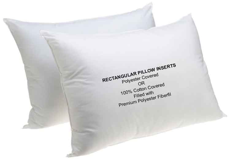 Pillow Inserts :: Rectangular Woven Fabric Poly Filled Pillow